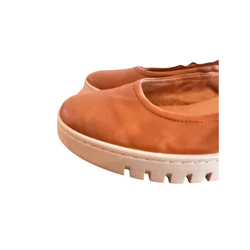 Vionic Uptown Ballet Flats Womens 9 Cognac Leather Orthotic Comfort Shoes - Picture 10 of 14